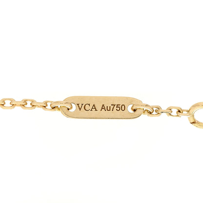 Van Cleef & Arpels 18K Yellow Gold Mother of Pearl Sweet Alhambra Bracelet 4 of 6