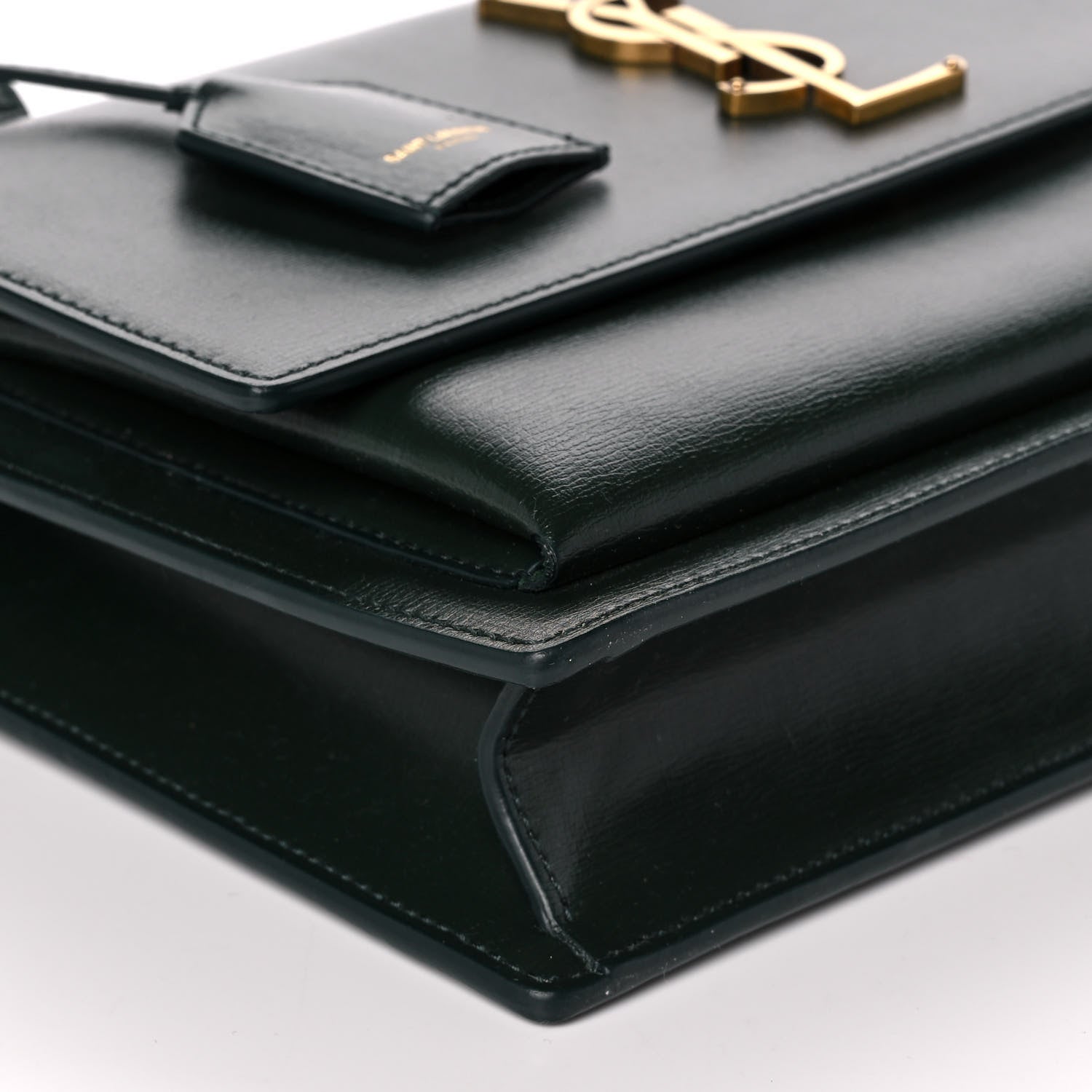 Saint Laurent Calfskin Medium Monogram Sunset New Vert Fonce 8 of 9