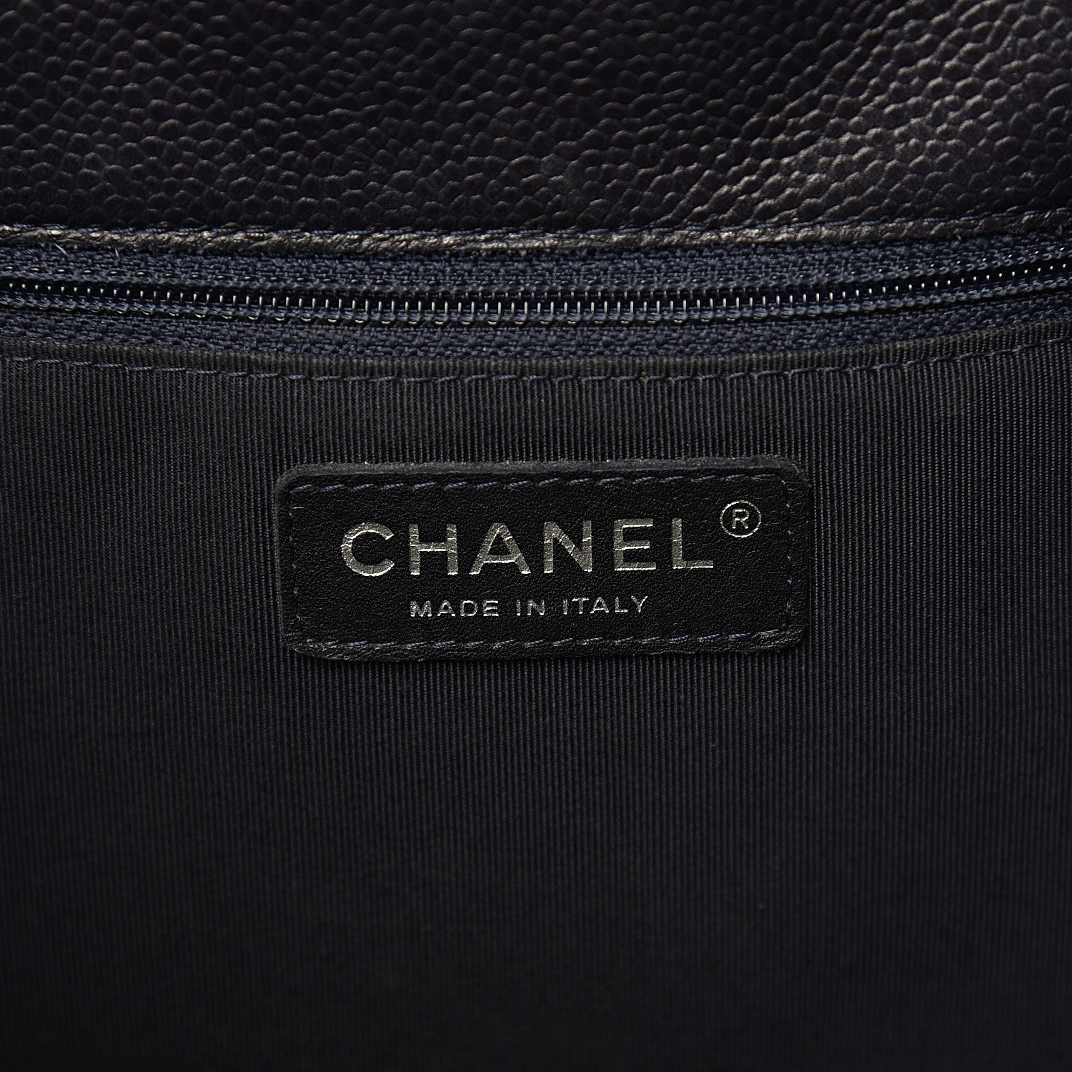 Chanel Caviar Quilted Flap Tote Marine 5 of 10