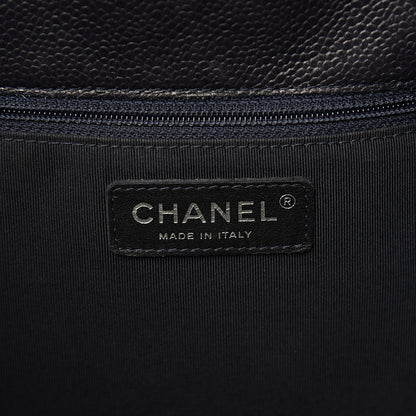 Chanel Caviar Quilted Flap Tote Marine 5 of 10