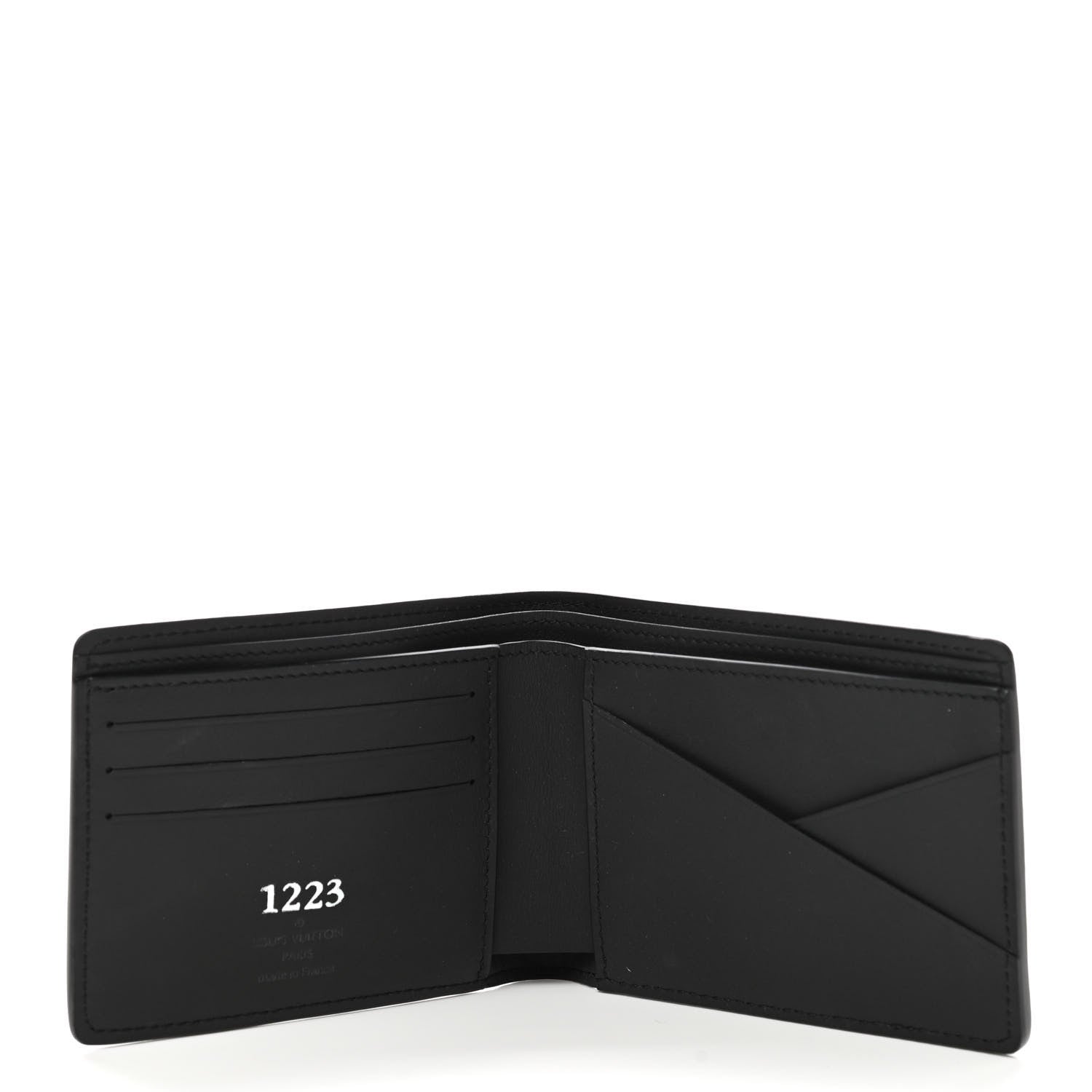 Louis Vuitton Grained Calfskin Aerogram Multiple Wallet Black 5 of 7