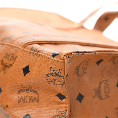 MCM Visetos Shopper Tote Cognac 9 of 13