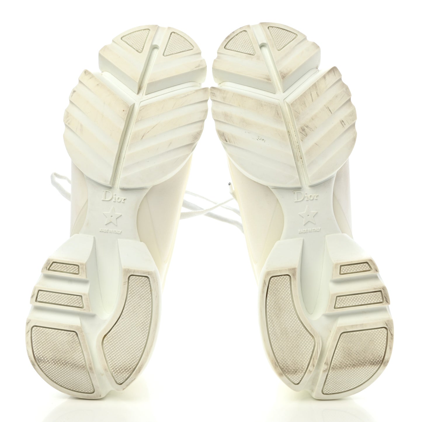 Technical Fabric Rubber Womens D-Connect Sneakers 38.5 White