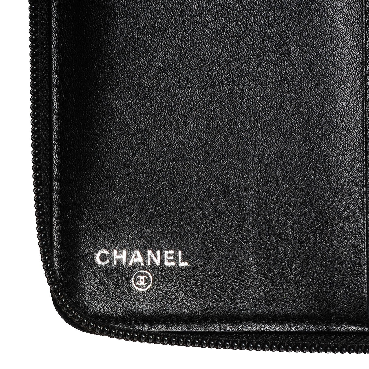 Chanel Caviar CC Timeless Large Zip Around Wallet Black 7 of 9