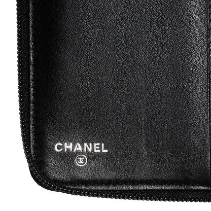 Chanel Caviar CC Timeless Large Zip Around Wallet Black 7 of 9