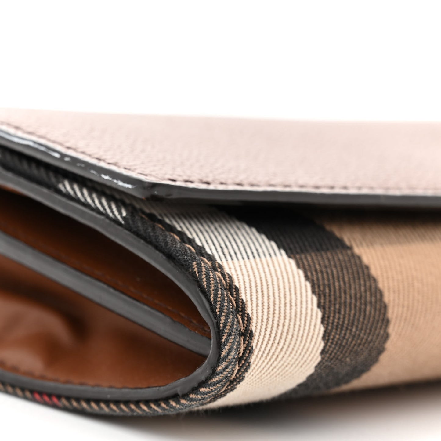 Derby Calfskin House Check Henley Wallet On Chain Tan