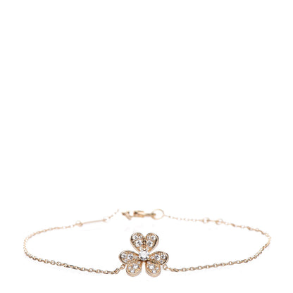 Van Cleef & Arpels 18K Yellow Gold Diamond Mini Frivole Pave Bracelet 1 of 8