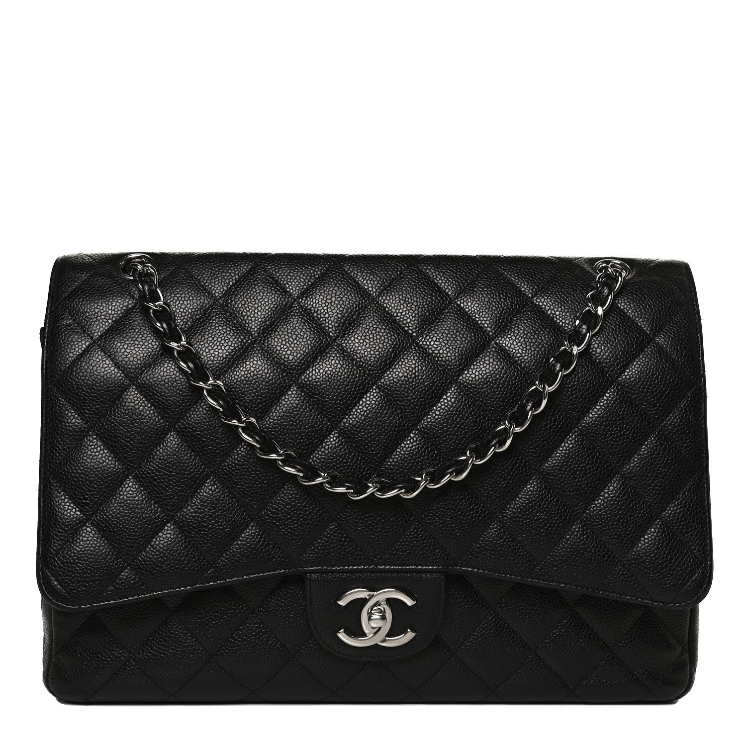 Chanel Caviar Quilted Maxi Double Flap Black 1 of 10