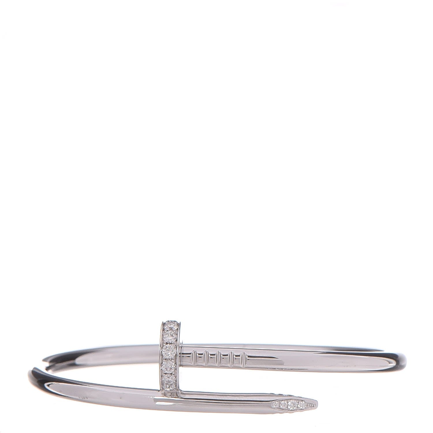 Cartier 18K White Gold Diamond Juste Un Clou Bracelet 17 1 of 4