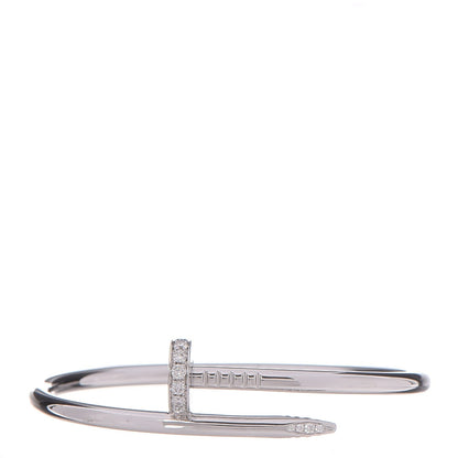 Cartier 18K White Gold Diamond Juste Un Clou Bracelet 17 1 of 4