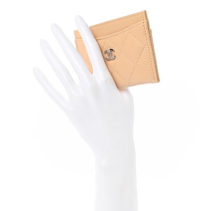 Chanel Caviar Quilted Card Holder Beige 2 of 8