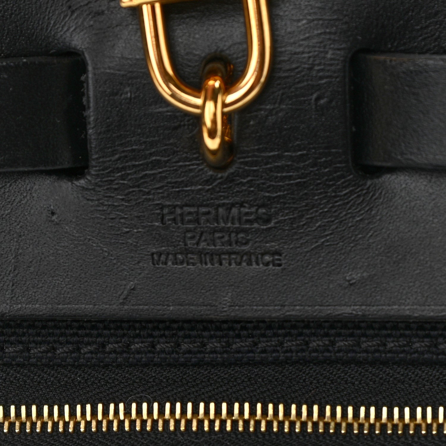 Hermes Military Toile Vache Hunter Herbag Zip PM 31 Black 10 of 12