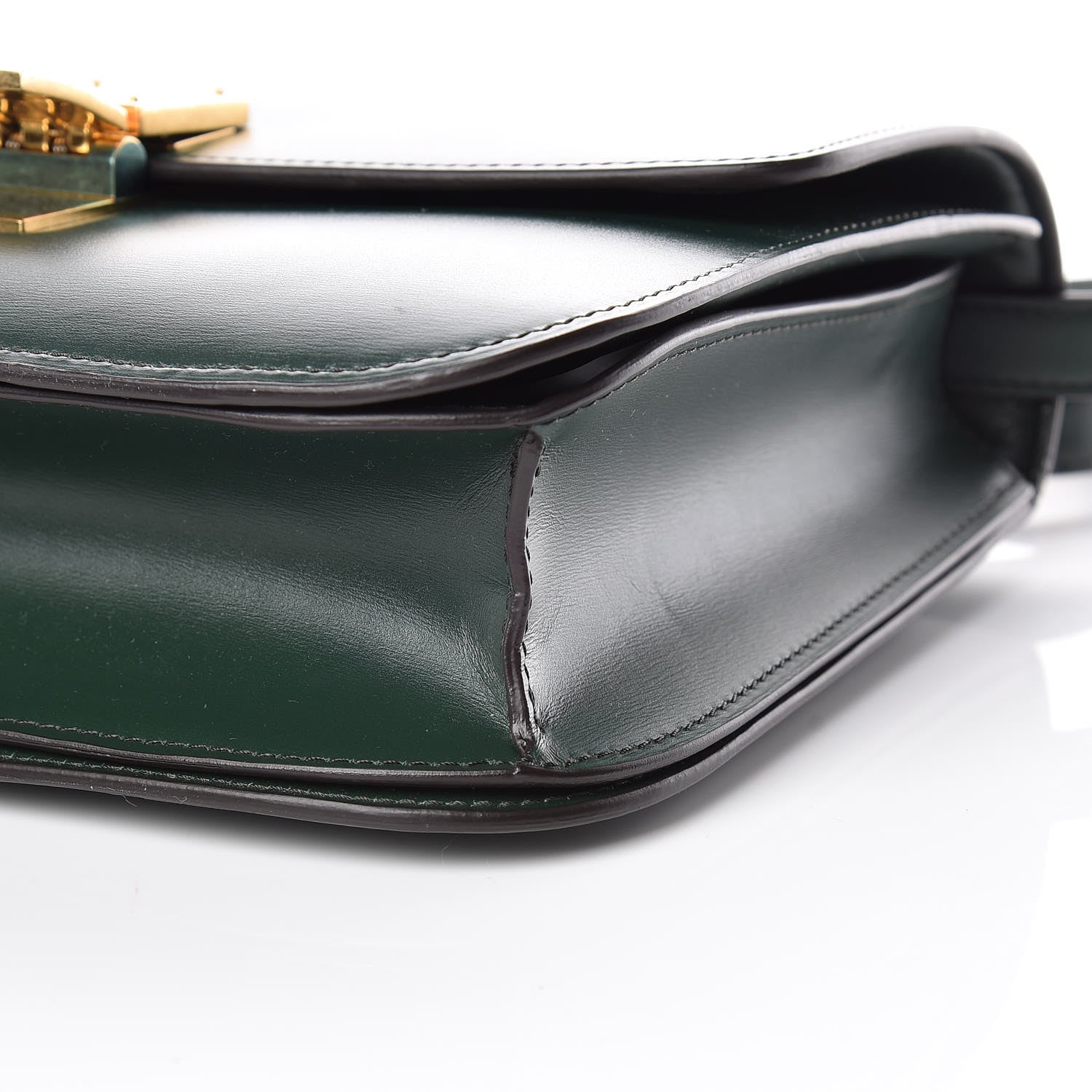 Celine Box Calfskin Medium Classic Box Flap Bag Dark Green 6 of 11