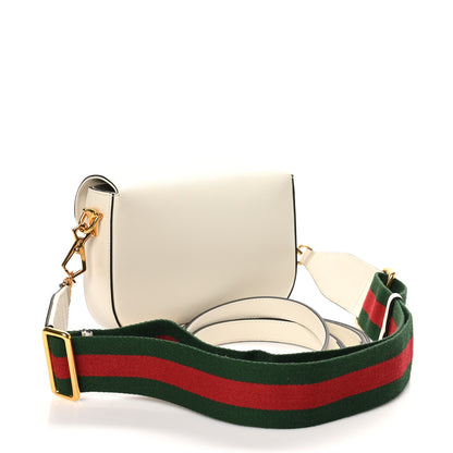 Gucci Azalea Calfskin Web Mini Horsebit 1955 Shoulder Bag Mystic White 3 of 10