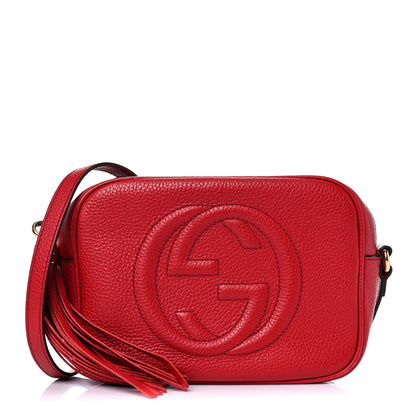 Gucci Pebbled Calfskin Small Soho Disco Bag Vibrant Red 1 of 14