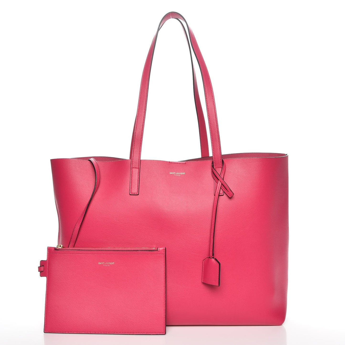 Calfskin Large Shopping Tote Fuchsia