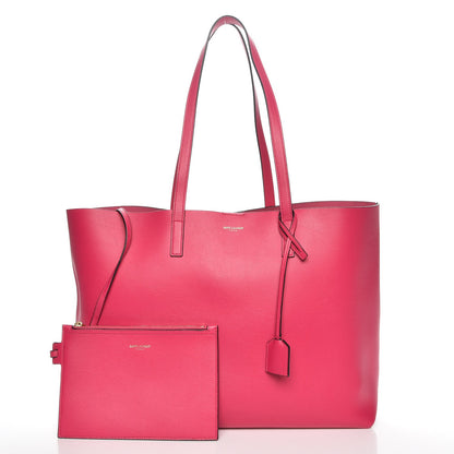 Saint Laurent Calfskin Large Shopping Tote Fuchsia 3 of 8