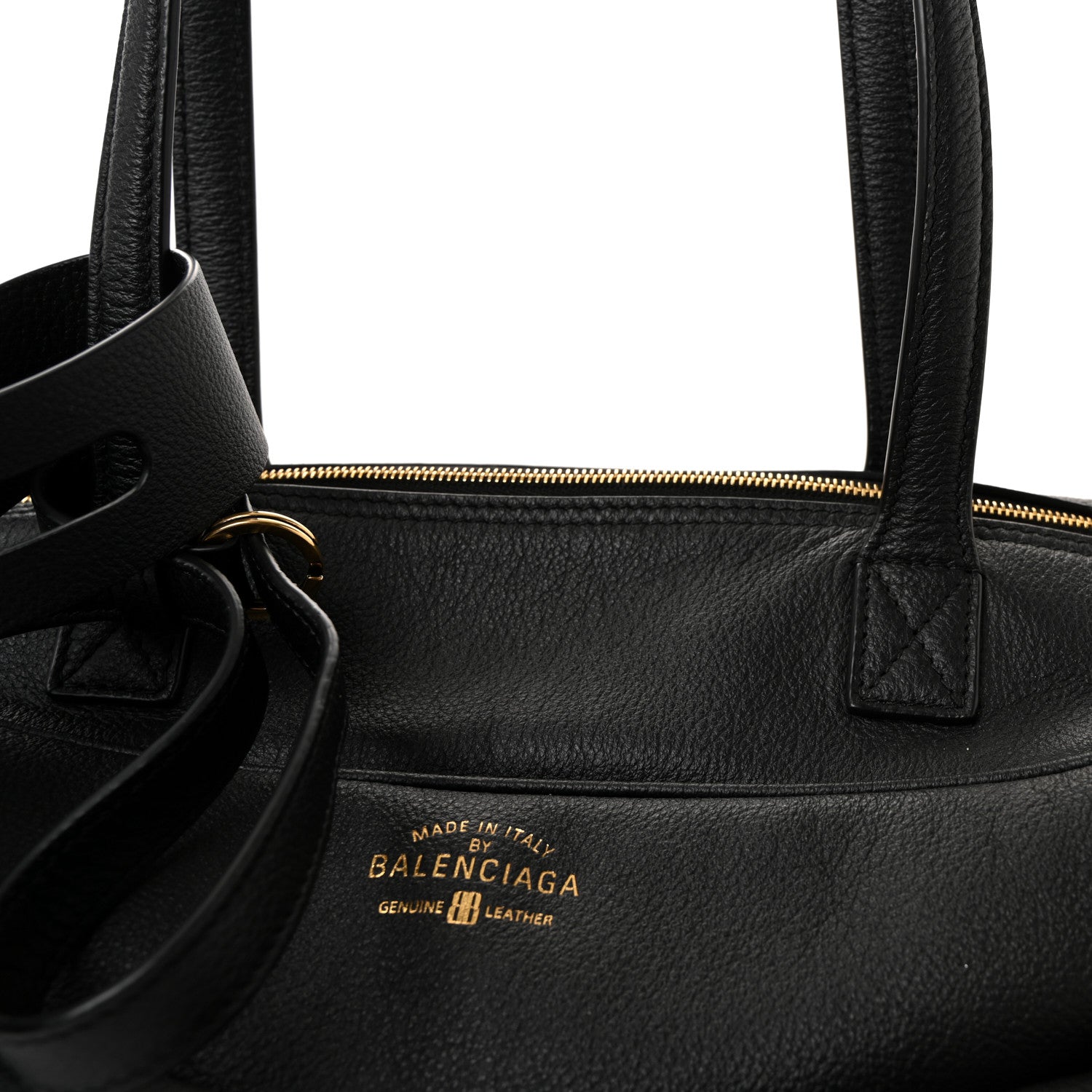 Balenciaga Grained Calfskin Medium Carrie Bowling Bag Black 7 of 9