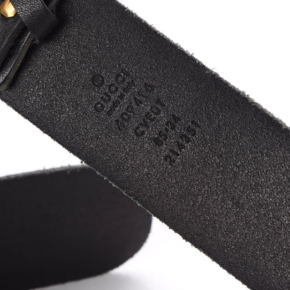 Gucci Faded Calfskin Double G 40mm Belt 85 34 Black 4 of 9