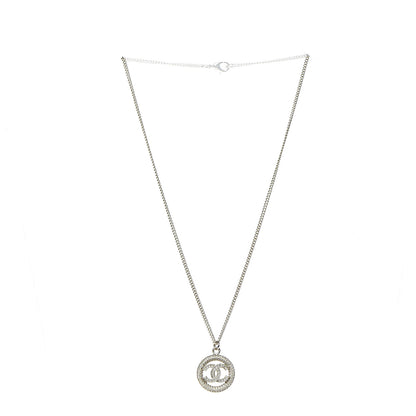 Chanel Crystal CC Medallion Pendant Necklace Gold 3 of 6
