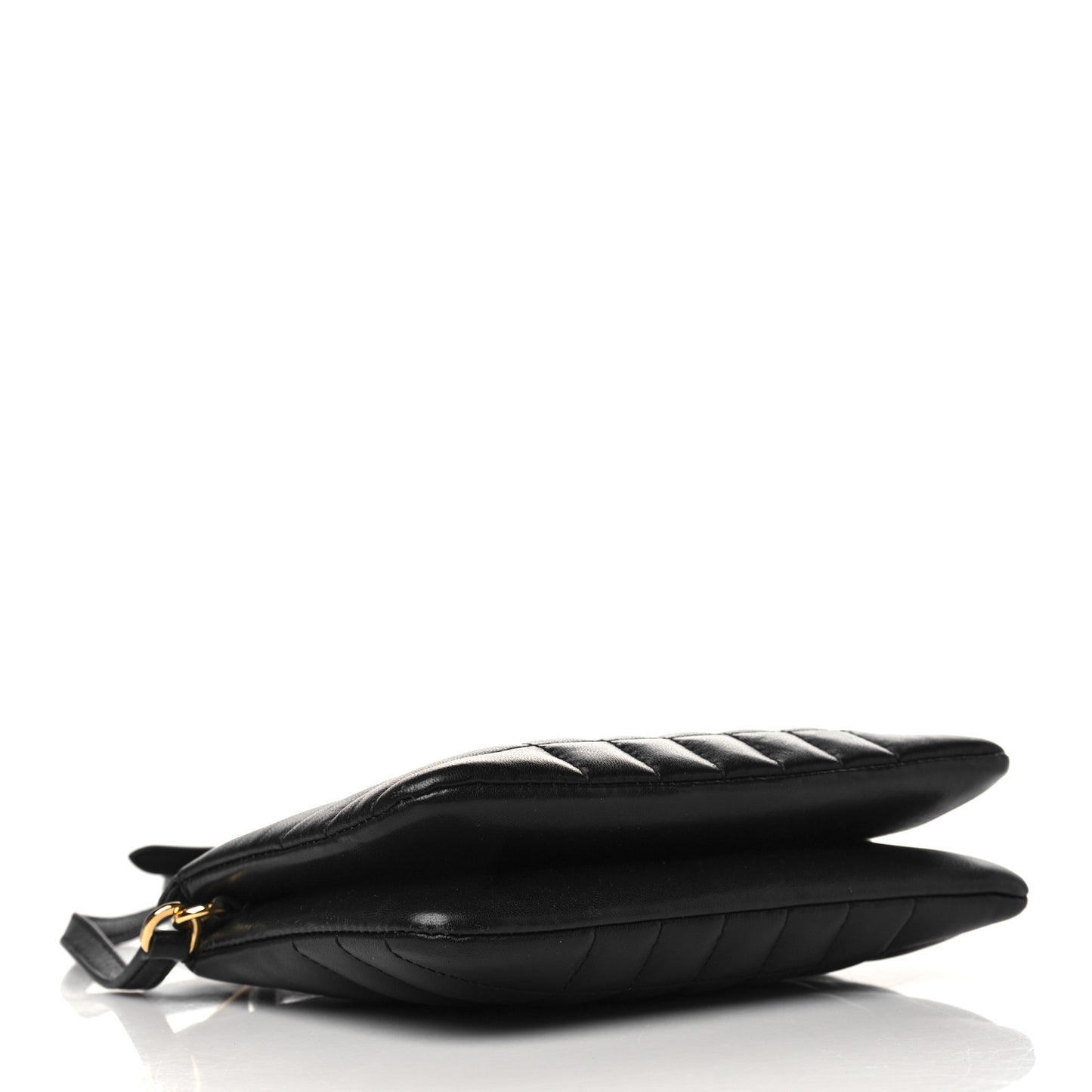 Quilted Lambskin Lola Twin Pouch Black