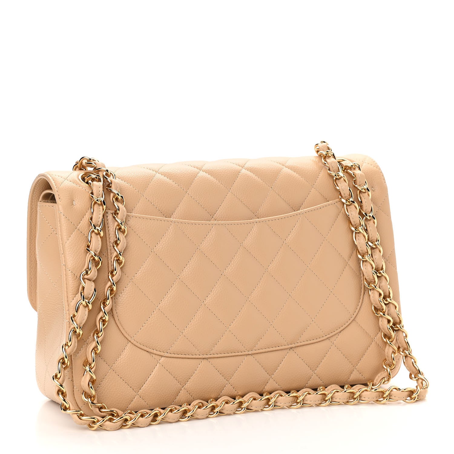 Chanel Caviar Quilted Jumbo Double Flap Beige 3 of 11