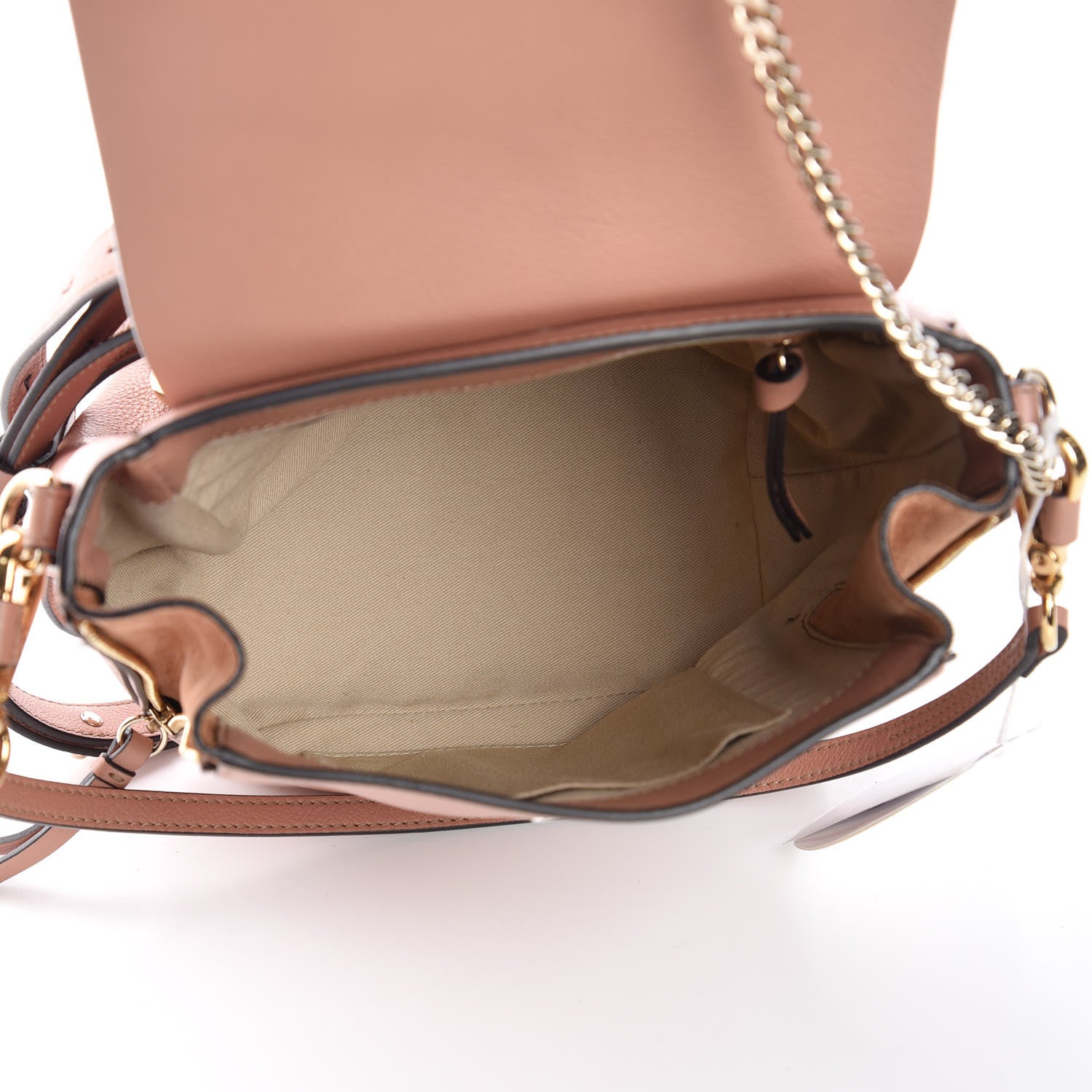 Chloe Suede Calfskin Small Faye Backpack Nougat 6 of 10