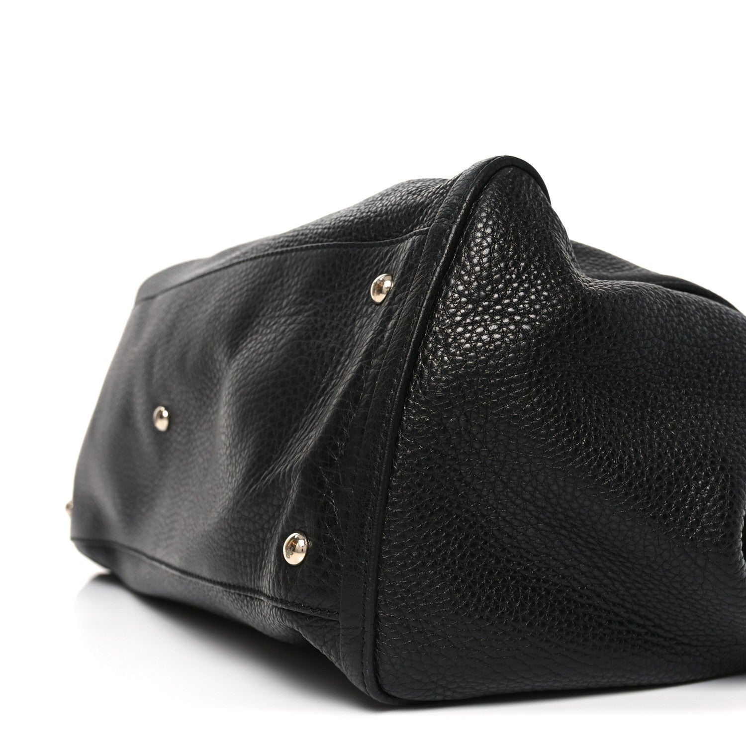 Gucci Pebbled Calfskin Large Soho Shoulder Bag Black 10 of 11
