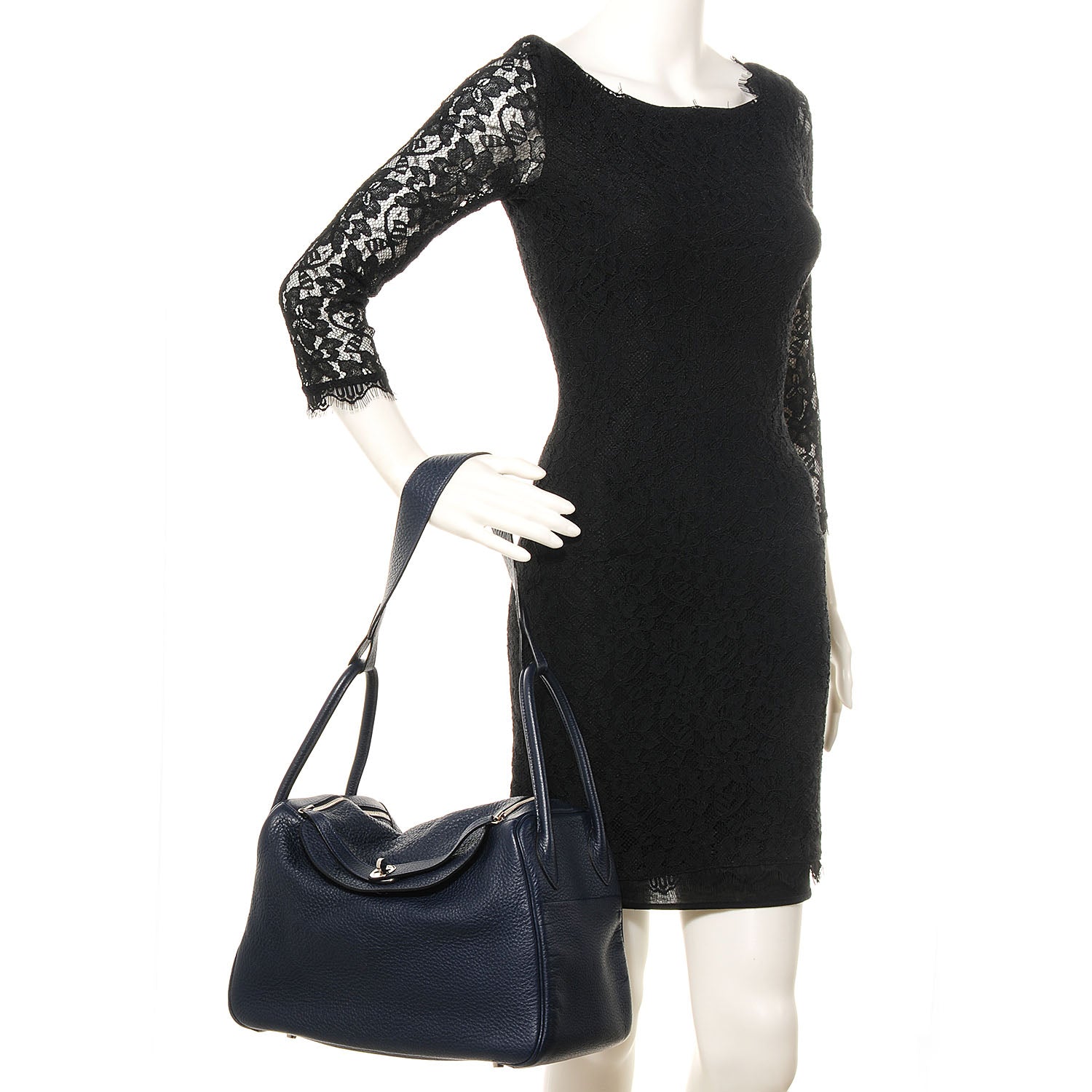 Hermes Taurillon Clemence Lindy 34 Bleu Abysse 2 of 10