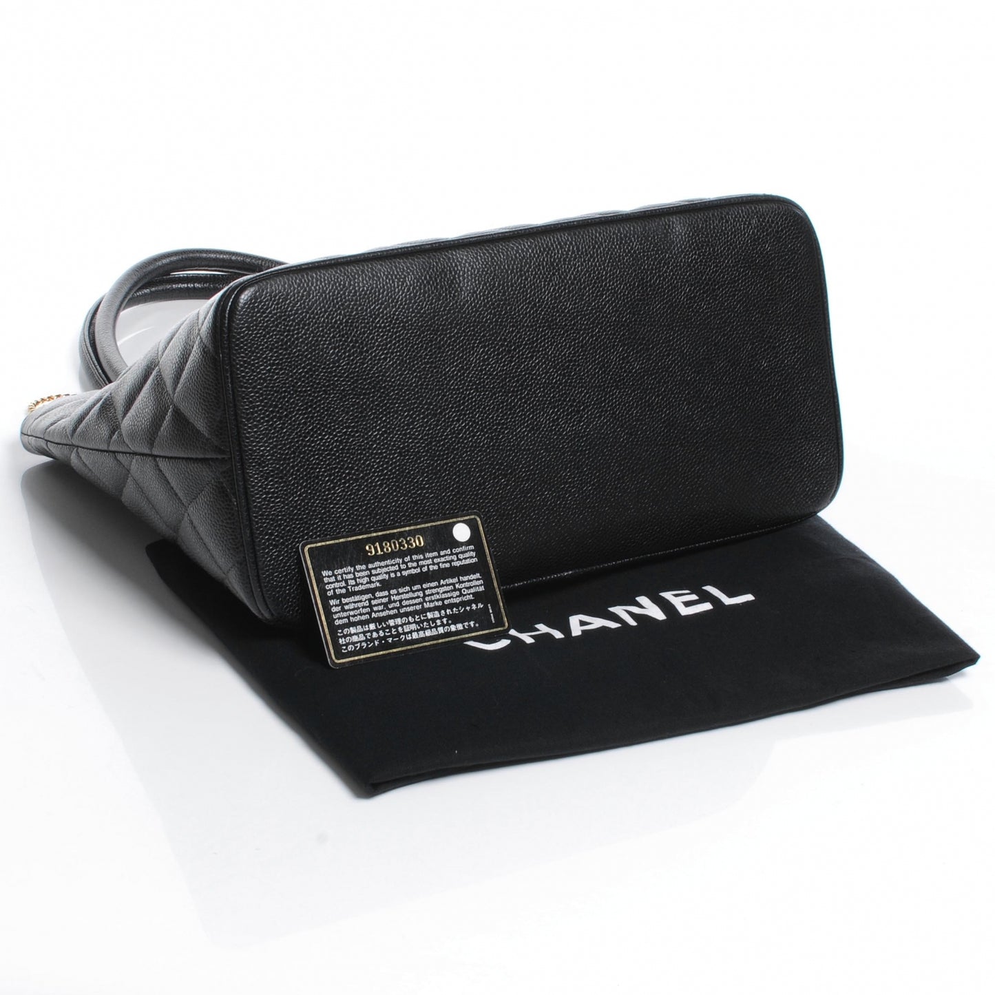 Caviar Medallion Tote Black