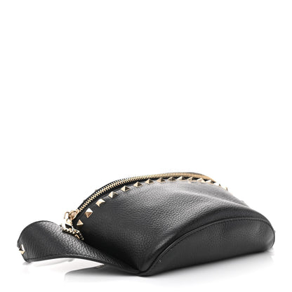 Valentino Garavani Grainy Calfskin Rockstud Belt Bag Black 4 of 7