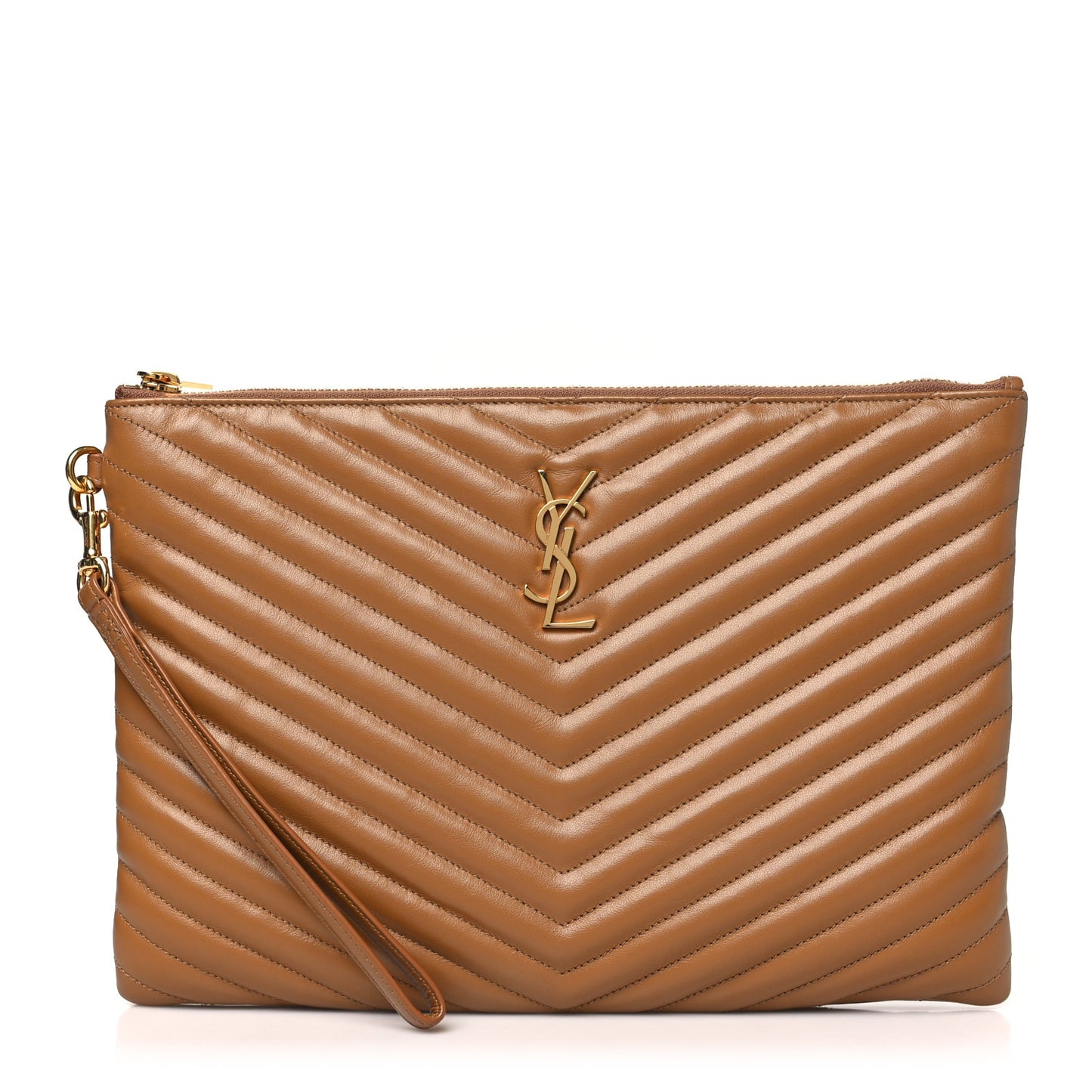 Calfskin Matelasse Monogram Cassandre Tablet Pouch Cork