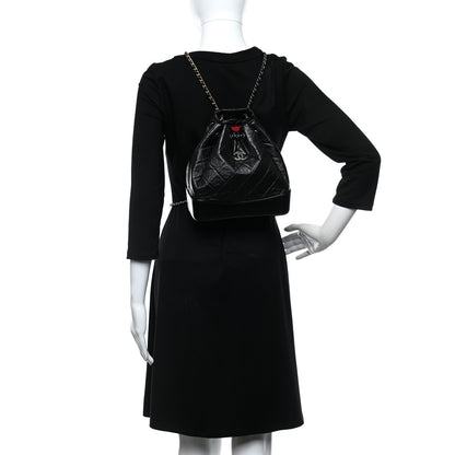 Chanel Aged Calfskin Quilted Small Gabrielle Backpack Black 2 of 10