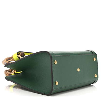 Gucci Wonka Grain Calfskin Mini Diana Tote Bag Green Yellow Fluo 10 of 12