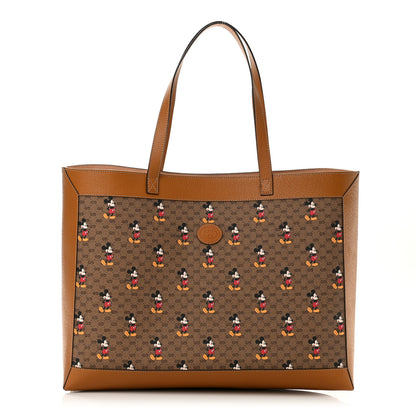 Gucci X DISNEY Mini Vintage GG Supreme Monogram Mickey Mouse Large Shopping Tote Beige Vintage Sun Oil 3 of 11