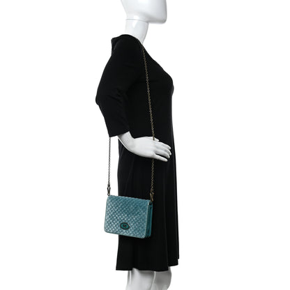 Bottega Veneta Velvet Ayers Intrecciato Butterfly Chain Wallet Linoleum 2 of 11