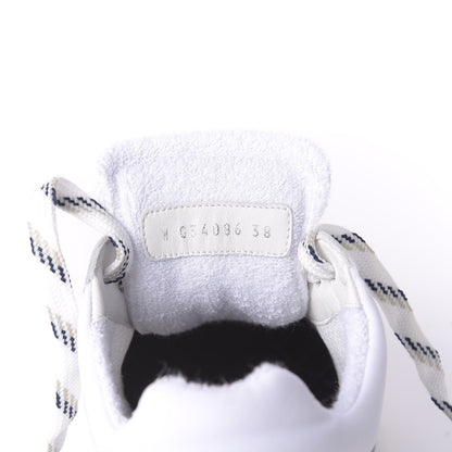 Chanel Calfskin Mesh Lycra Womens Logo Sneakers 38 White 9 of 10