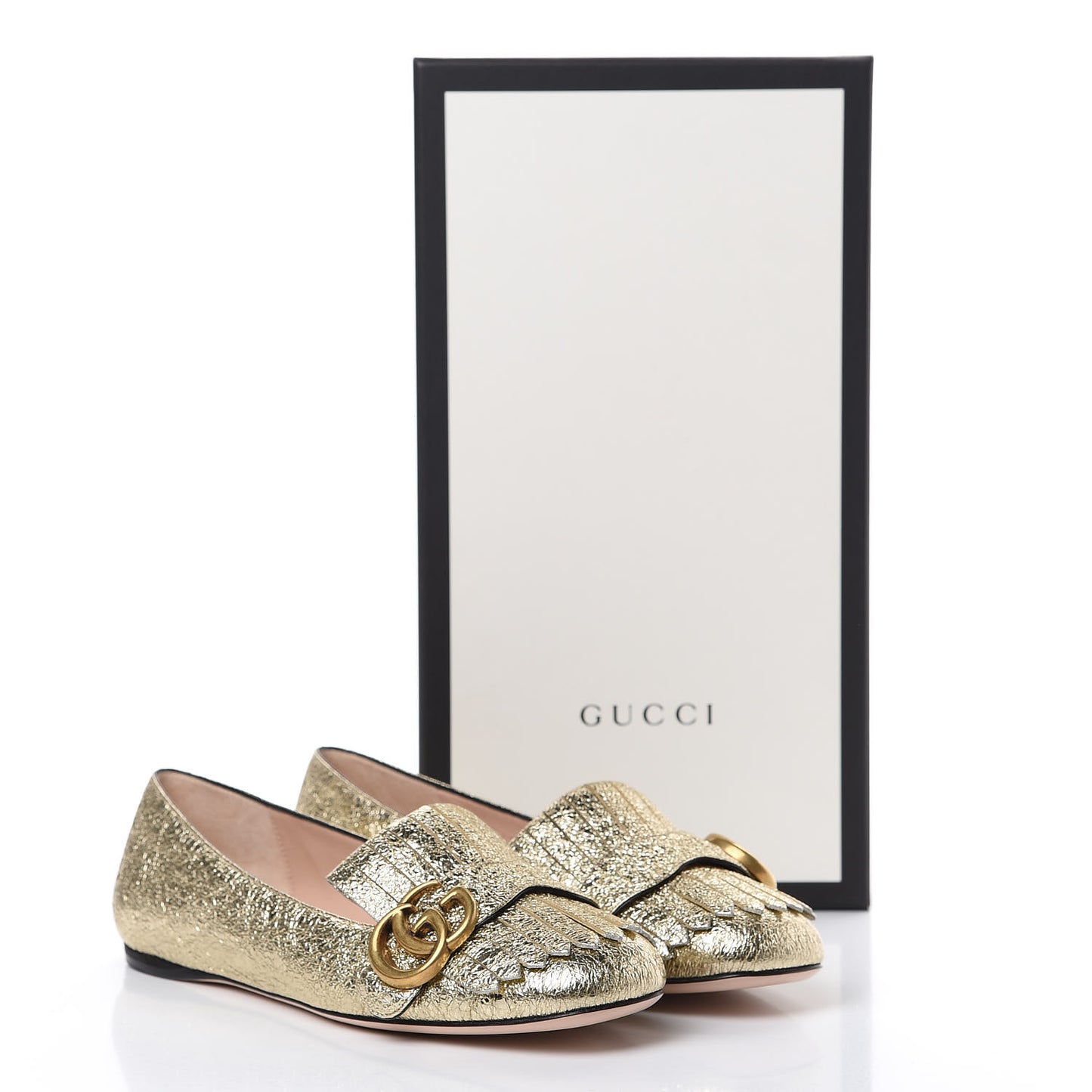 Galassia GG Marmont Fringe Flats 36.5 Platino
