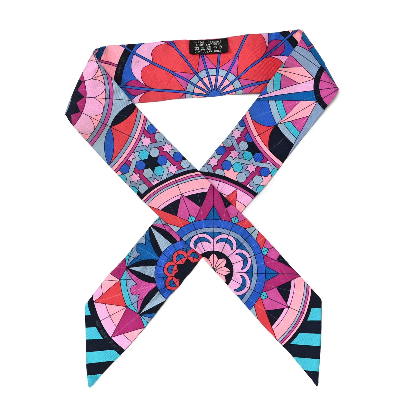 Silk Rose de Compas Twilly Turquoise Fuchsia Bleu