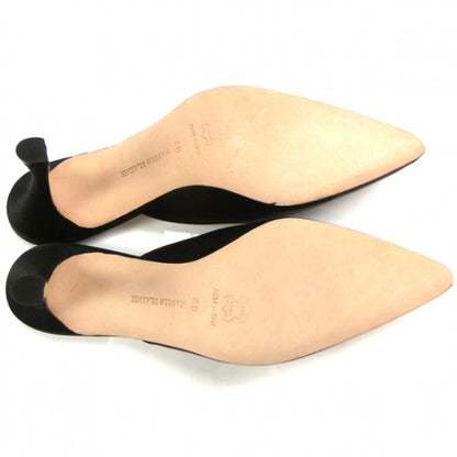 FASHIONPHILE MANOLOBLAHNIKSatinCrystalSlides40Black 4 of 8