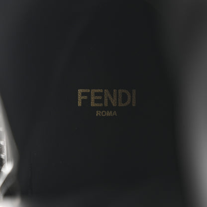 Fendi Vitello Abrasivato Fendigraphy 50mm Biker Boots 38 Black 7 of 9