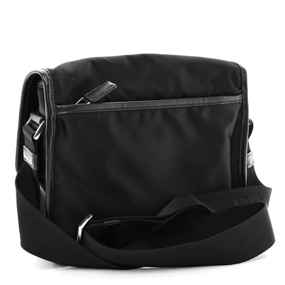 Prada Tessuto Nylon Saffiano Logo Messenger Bag Black 2 of 9