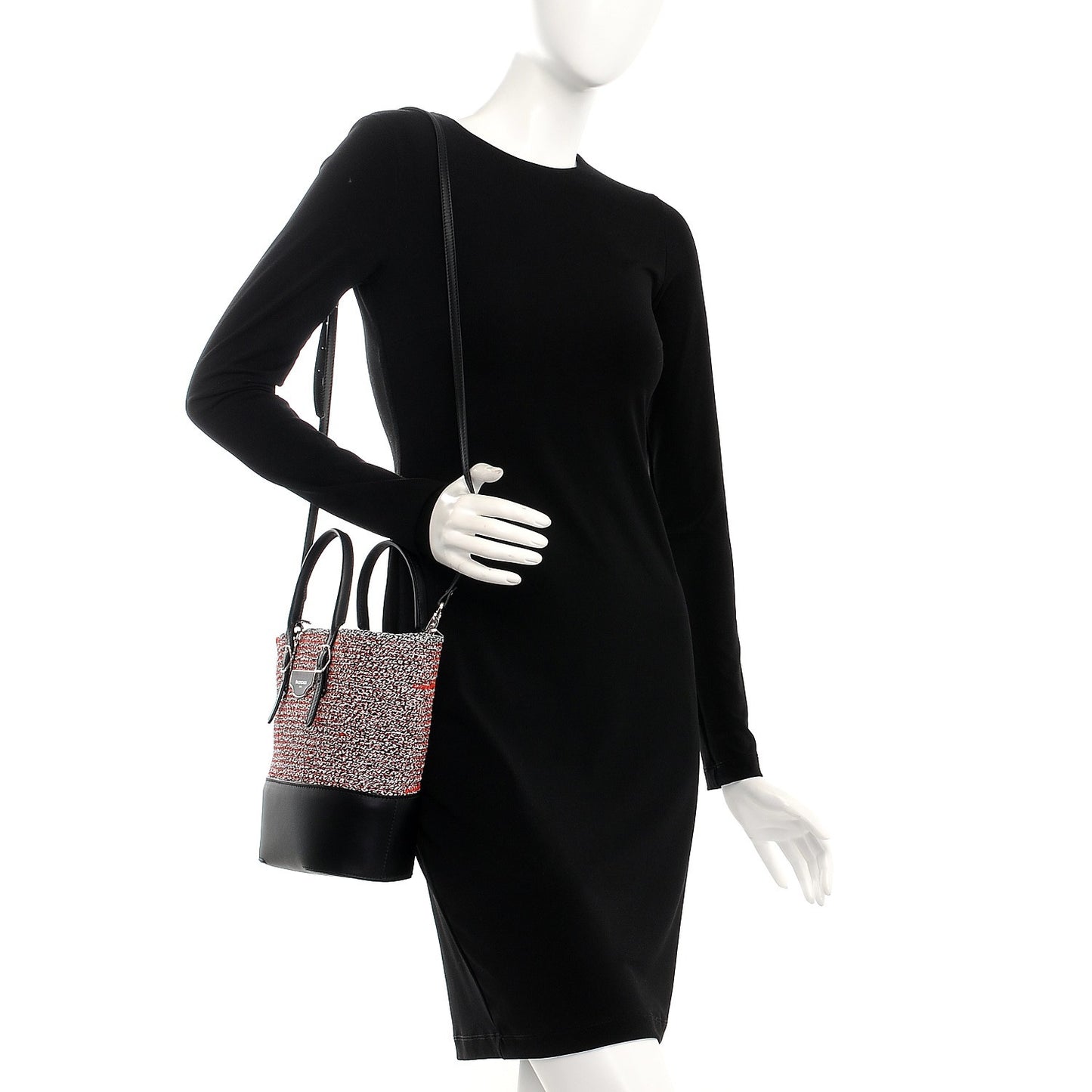 Veau Woven Shopper Tote Red