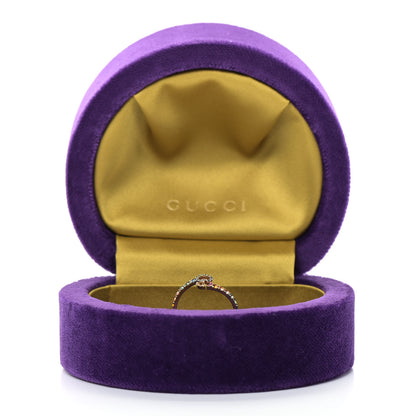 Gucci 18K Yellow Gold Mixed Gemstone Running GG Ring 54 6.75 5 of 5