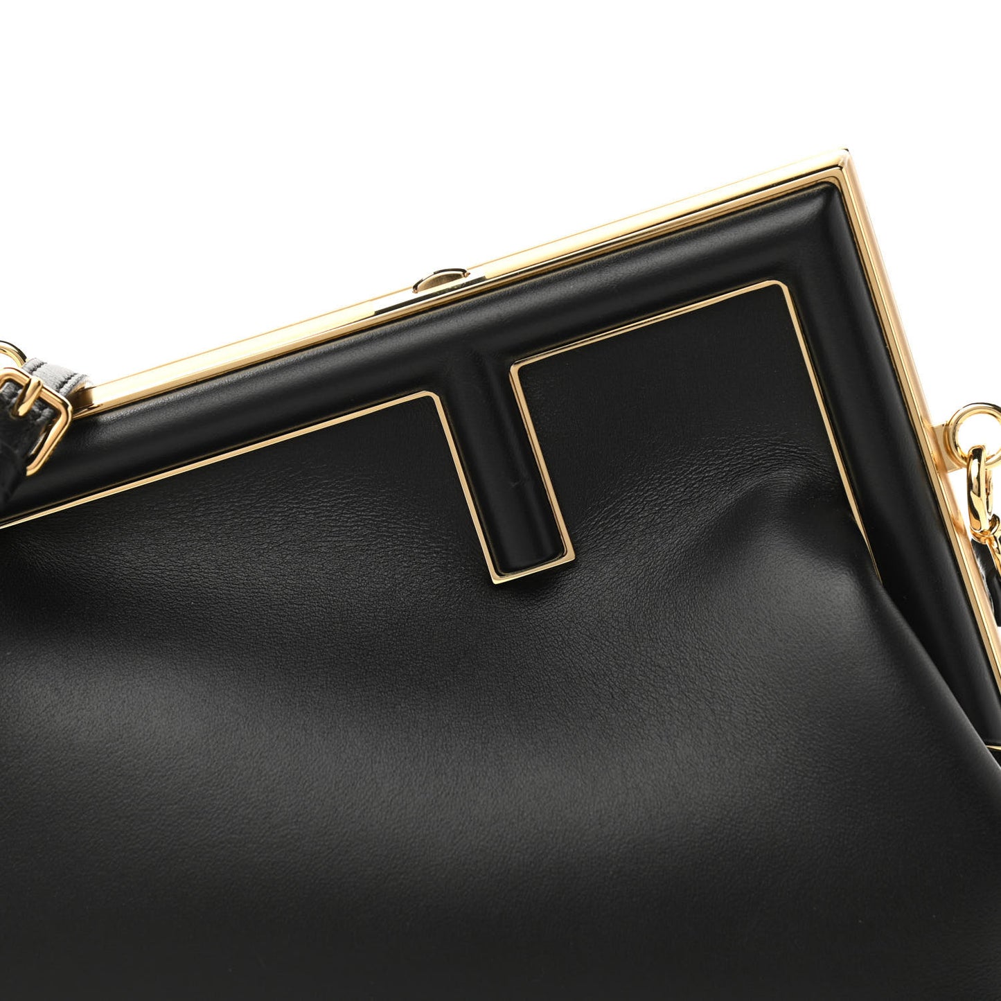 Shiny Nappa Small Fendi First Black