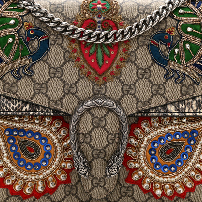 Gucci GG Supreme Monogram Embroidered Medium Dionysus Shoulder Bag Beige 18 of 23