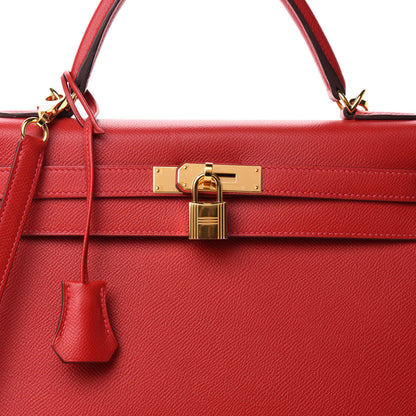 Hermes Epsom Kelly Sellier 32 Rouge Casaque 10 of 11