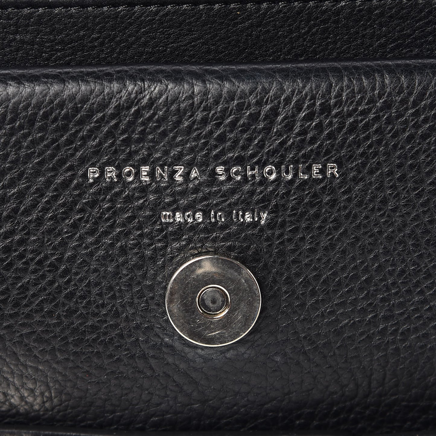 Pebbled Calfskin PS11 Classic Shoulder Bag Black