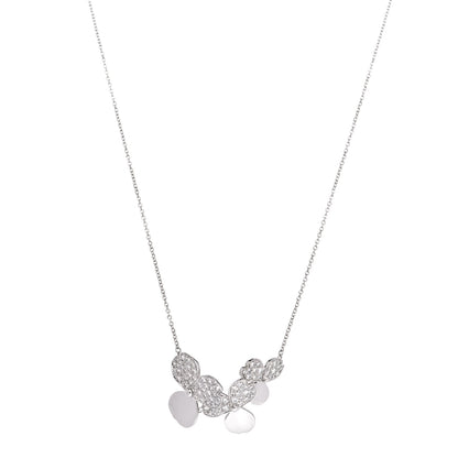 Tiffany Platinum Diamond Mini Paper Flowers Cluster Pendant Necklace 1 of 6