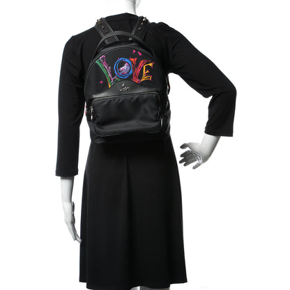 Christian Louboutin Nylon Calfskin Love Small Backloubi Backpack Black 2 of 12